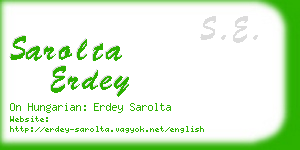 sarolta erdey business card